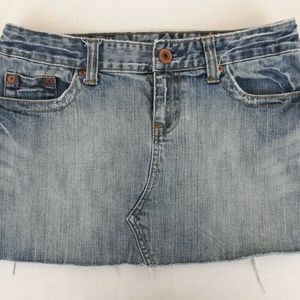 American Eagle Jean Skirt Sz 6 Stretch Denim Mini